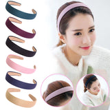 Satin Covered Headband Plain Hair Band Non-slip Ribbon Hairband for Women Girls DIY Hair Accessories Band Tiara LANFUBEISI