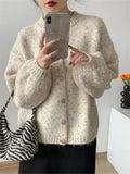 LANFUBEISI Winter Women Sweater Knitted Cardigan Oversize Girls Sweater Woman Cashmere Pullover Tops Long Sleeve Maxi Vintage Y2k Thick