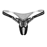 LANFUBEISI Butterfly with Pearls Tangas Women Sexy G String Sexy Underwear Thongs Ladies Lace Lingerie Sexy Transparent Panties