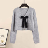 Autumn and Winter Fashion Women's Set New Korean Design Knitted Sweater Casual Strap Skirt Elegant Women's Two Piece Set LANFUBEISI