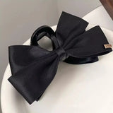 LANFUBEISI Large Black Fabric Bow Grab Hair Clips Women's New Korean Style Hairpin Fashion Shark Cawl Clips Girls Hair Accessories LANFUBEISI