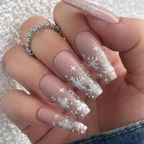 24Pcs Almond Press on Nails Y2K Star Diamond Designs for Cool Girls Nude Color Fake Nails for Women Fukk Cover False Nail Tips LANFUBEISI