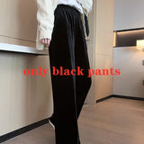 2024 Spring New High Neck Knitted Sweater Striped Plaid Panel Pants Two Piece Set Elegant Women's Pants Set Casual Outfits LANFUBEISI