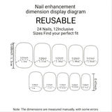Wearable nail stickers, cross-border foreign trade flash, French style wearing nails, cute and caring lines, nail patches, fake LANFUBEISI