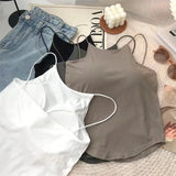 Sexy Camisole Women Underwear Wire-Free Tank Crop Top Tee Seamless Lingerie Bralette Beauty Back Wireless Tube Tops Sports Camis LANFUBEISI