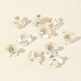 10 pieces rhinestone and flower decorative hair ring, dreadlocks bead hair ring clip hair clips LANFUBEISI