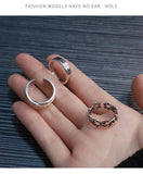 3Pcs/Set Vintage Rings for Women Simple Gothic Roman Numeral Adjustable Opening Ring Set Punk Hip Hop Party Jewelry Accessories LANFUBEISI