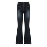 New Flare Jeans Women's Low Waist Trousers Vintage Aesthetic Denim Pants Streetwear Mom Casual Korean Fashion Y2k  Jeans LANFUBEISI