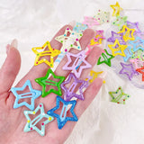 10Pcs BB Hair Clips Silver Star Y2K  Women Grils Cute Metal Star Hair Clips Side Barrettes Hair Grip Hair Accessories Headwear LANFUBEISI