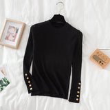 Thick Sweater Long Sleeve Pullover Autumn Winter Clothes Button O Neck Sweater Female Casual Streetwear Knitted Top Soft Jumper LANFUBEISI