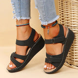 Summer Wedge Sandals for Women 2023 New Fashion Non Slip Beach Shoes Woman Lightweight Casual Platform Sandalias Mujer Plus Size LANFUBEISI