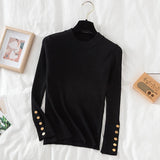 Thick Sweater Long Sleeve Pullover Autumn Winter Clothes Button O Neck Sweater Female Casual Streetwear Knitted Top Soft Jumper LANFUBEISI