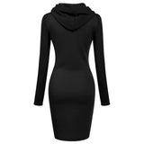 Ladies Dress Autumn Women Hooded Dresses Hoodies Women Sweatshirts Women Hoodies Dress Tops Ladies Clothing LANFUBEISI