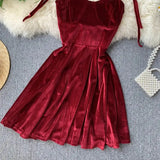 YuooMuoo Chic Fashion Sexy Straps Mini Dress Women High Waist Y2K Christmas Red Party Dress Korean Streetwear Autumn Vestidos LANFUBEISI