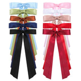 1pcs Sweet Long Hair Bow Clips Ribbon Tassel Bowknot Hiar Clips For Girls Chidlren Boutique Barrettes Hair Accessories LANFUBEISI