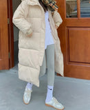 LANFUBEISI Long Parkas Winter Puffer Jacket Women Thicken Warm Bubble Coat Oversized Outerwear Korean Autumn Casual Jackets