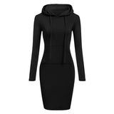 Ladies Dress Autumn Women Hooded Dresses Hoodies Women Sweatshirts Women Hoodies Dress Tops Ladies Clothing LANFUBEISI