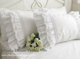 1 piece Princess Pure White Double Layer Lace Flounced Cotton Wedding Pure Cotton Bedding Pillowcase pillow cover fall decor LANFUBEISI