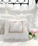 Hot Luxury Cushion cover Lace European embroidery ruffle pillow cover handmade bedding pillowcase sofa cushion christmas pillow LANFUBEISI