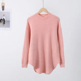 Casual Loose Knit Pullover Women Solid O-neck Fluffy Sweater Female 2023 Autum Warm Soft Fashion Long Sleeve Lady Knitwear LANFUBEISI