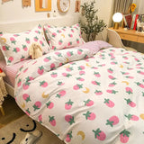 LANFUBEISI Floral Bedding Set with Duvet Cover No Filling Flat Sheet with Pillowcases 2024 New Kids Queen Full Size Boys Girls Bed Linen LANFUBEISI