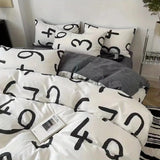 LANFUBEISI Korean Style Bedding Set Boys Girls Twin Queen Size Duvet Cover Flat Sheet Pillowcase Bed Linen Kids Adult Fashion Home Textile LANFUBEISI