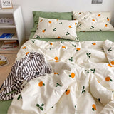 LANFUBEISI Korean Style Bedding Set Boys Girls Twin Queen Size Duvet Cover Flat Sheet Pillowcase Bed Linen Kids Adult Fashion Home Textile LANFUBEISI