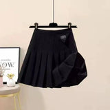 Plush Thickened Casual Long Sleeved Hooded Mini Pleated Skirt Two-piece Set Fashionable Women's Skirt Set LANFUBEISI