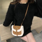 LANFUBEISI 2022 New High Quality Women Soft Mohair Knitted Sweater Autumn Winter Long Sleeve Mink Cashmere Thick Warm Loose Jumper Pullover LANFUBEISI