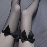 LANFUBEISI Silicone Sexy Stockings Embroidery Peacock Feathers Stocking Women Medias Fishnet Stockings with Bow Lace Thigh High Socks LANFUBEISI