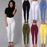 2022 NEW HOT SALE Women Denim Skinny Jeggings Pants High Waist Stretch Jeans Pure Color Slim Pencil Trousers боди женское LANFUBEISI