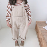 New Children Toddler Boys Kids Solid Overalls Suspender Trousers Casual Corduroy Baby Bib Pants Solid Outwear 9M-5T LANFUBEISI
