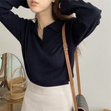 LANFUBEISI Korean Elegant Elastic V-Neck Full Sleeves Autumn Tops Mujer Gentle High Quality Solid Loose Knitted New Sweaters LANFUBEISI