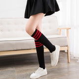 LANFUBEISI Japanese Reflective Stockings Bandage Lolita Socks Long Knee Socks Korea Style Women White Cotton Socks Cosplay JK Socks Cute LANFUBEISI