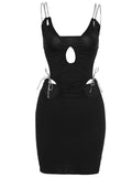 LANFUBEISI Fashion Sexy Hollow Out Bandage Low Chest V  Neck Strap Mini Bodycon Dresses Women  Summer New Streetwear Y2K LANFUBEISI