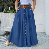 LANFUBEISI  Stylish StreetWear Skirts   Women Summer Sundress Casual High Waist Long Vestidos Female Solid Robe Femme