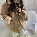 LANFUBEISI  Lambswool Retro Coats Fashion Thicken Elegant Warm Hot  Winter High Street New Casual All Match Loose Jackets