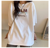 LANFUBEISI Women Summer Casual T-shirts New 2022 Fashion Korean Style Streetwear Harajuku T shirt Female Loose Cotton Tops Tees P346 LANFUBEISI