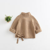 Children Baby Sweaters Solid Color Turtleneck Boys and Girls Sweaters Knit Kids Pullover Casual Baby Girl Clothing 1-5 Y LANFUBEISI