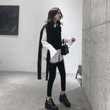 LANFUBEISI New cashmere knit vest female loose fashion sleeve round neck sleeveless sweater short paragraph  ATTYYWS vest Soft and warm LANFUBEISI