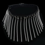 LANFUBEISI  Punk Black Waist Chain Belt Leather Layered Belly Body Chains Body Jewelry Rave  Accessories for Women and Girls LANFUBEISI