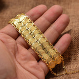 LANFUBEISI  Gold Color Coins Bangles&Bracelets For Women Men Money Coin Bracelet Islamic Muslim Arab Middle Eastern Jewelry African Gifts LANFUBEISI