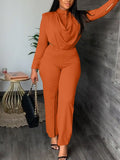 Sexy Off Waist Long Sleeve Shirt Trousers Office Lady Spring Summer Fashion Elegant Solid Pants Two Piece Set Women Outfit LANFUBEISI