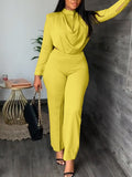 Sexy Off Waist Long Sleeve Shirt Trousers Office Lady Spring Summer Fashion Elegant Solid Pants Two Piece Set Women Outfit LANFUBEISI