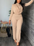 Sexy Off Waist Long Sleeve Shirt Trousers Office Lady Spring Summer Fashion Elegant Solid Pants Two Piece Set Women Outfit LANFUBEISI