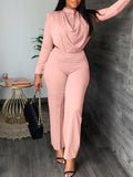 Sexy Off Waist Long Sleeve Shirt Trousers Office Lady Spring Summer Fashion Elegant Solid Pants Two Piece Set Women Outfit LANFUBEISI