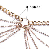 LANFUBEISI Sexy Waist Chain Belt Layered Rhinestone  Belly Body Chain  Fashion Trend Jewelry For Women  Festival Rave  Party Accessories LANFUBEISI