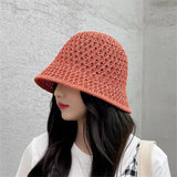 New Sun Hat Wide Brim Floppy Summer Hats For Women Girl Beach Panama Straw Dome Weave Bucket Hat Femme Shade Hat Women Hats LANFUBEISI