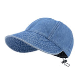 Spring Summer Wide Brim Sun Hat Drawstring Adjustable Caps for Men Women Foldable Beach Hats Quick-drying Visors Fisherman Cap LANFUBEISI