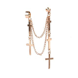 LANFUBEISI  Women Girls Punk One-piece Earrings Butterfly Cross Pendant Tassel Clip Earrings Ear Studs Alloy Dangle Earring Jewelry Gift LANFUBEISI